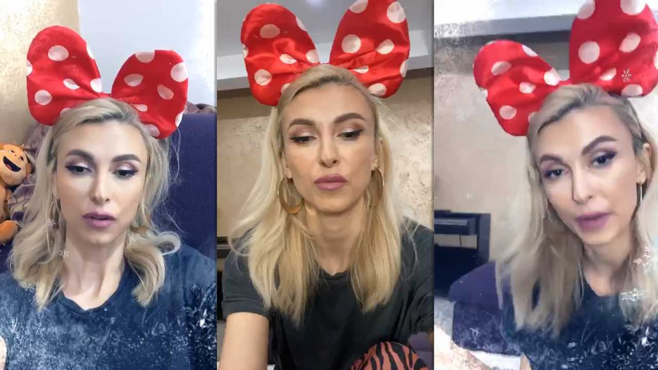 Andreea Bălan's Instagram Live Stream from March 24th 2020.
