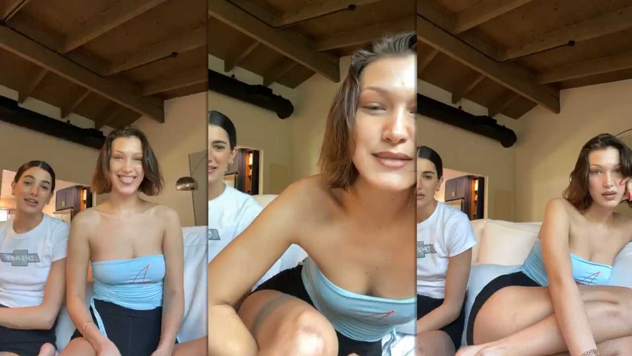 Bella Hadid's Instagram Live Stream from March 25th 2020.