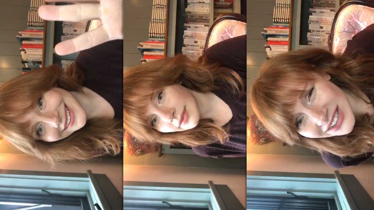 Bryce Dallas Howard's Instagram Live Stream from March 29th 2020.