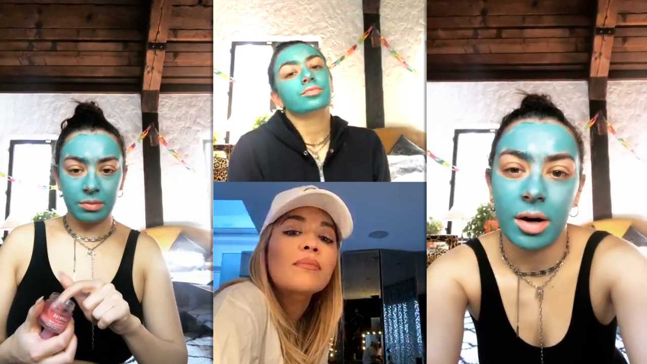 Charli XCX's Instagram Live Stream with Rita Ora from March 20th 2020.