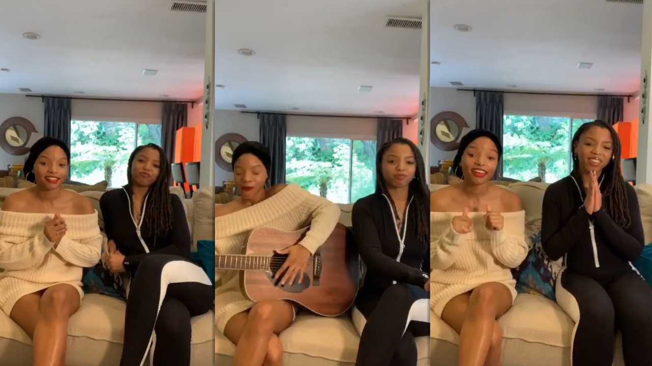 Chloe x Halle's Instagram Live Stream from March 24th 2020.