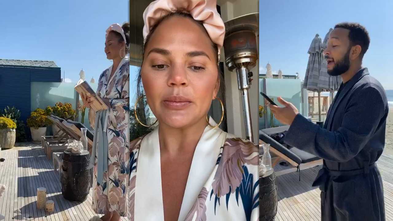 Chrissy Teigen's Instagram Live Stream with John Legend from March 29th 2020.