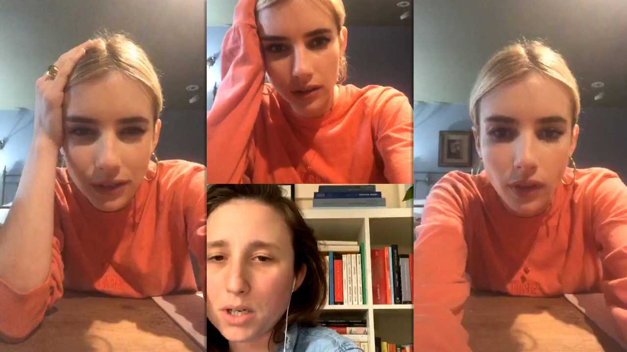 Emma Roberts Instagram Live Stream from March 19th 2020.