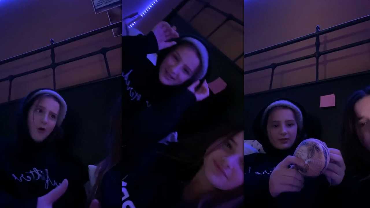 Hayley LeBlanc's Instagram Live Stream with her Sister Annie LeBlanc from March 17th 2020.
