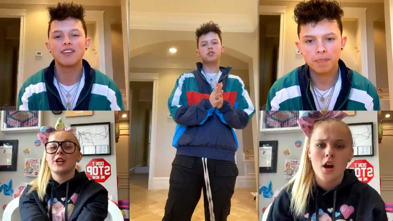 Jacob Sartorius Instagram Live Stream with Jojo Siwa from March 24th 2020.