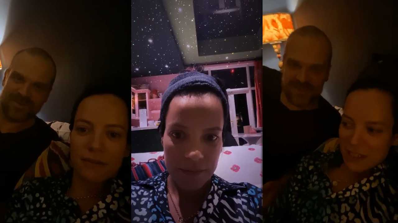 Lily Allen's Instagram Live Stream with David Harbour from March 18th 2020.