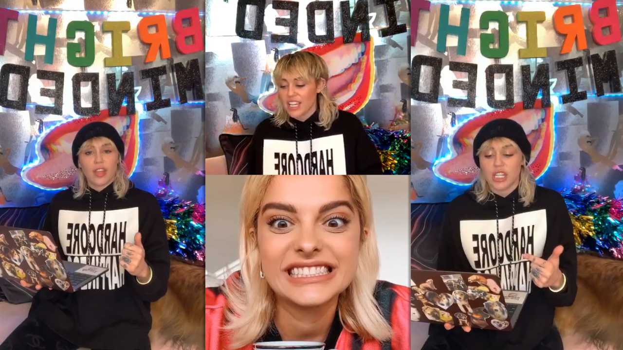 Miley Cyrus #BrightMinded Instagram Live Stream from March 25th 2020.