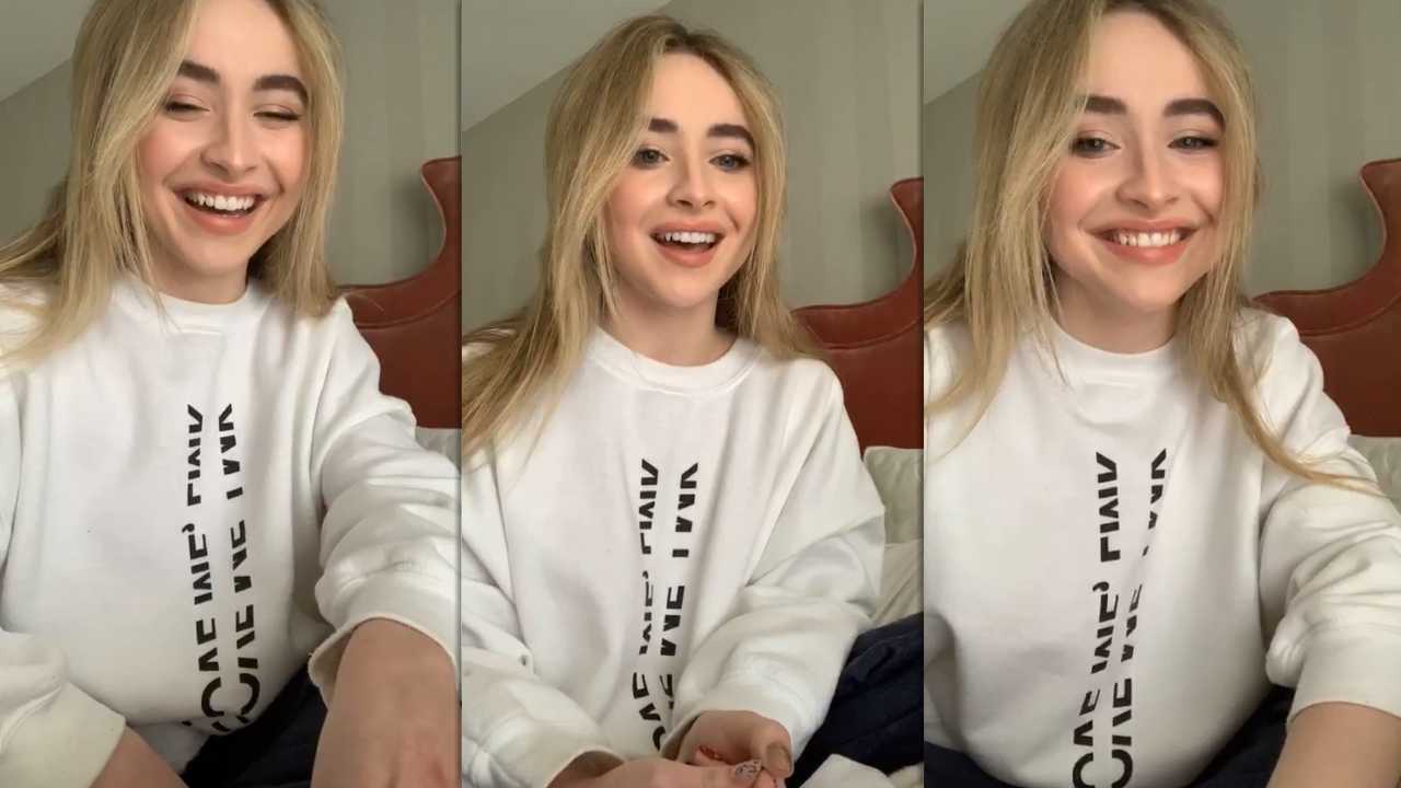 Sabrina Carpenter's Instagram Live Stream from March 24th 2020.