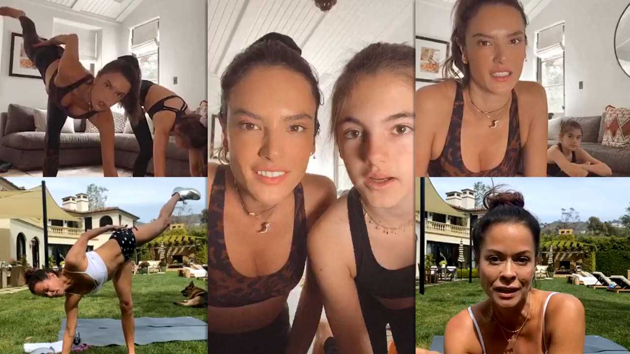 Alessandra Ambrosio's Instagram Live Stream with Brooke Burke from March 31th 2020.