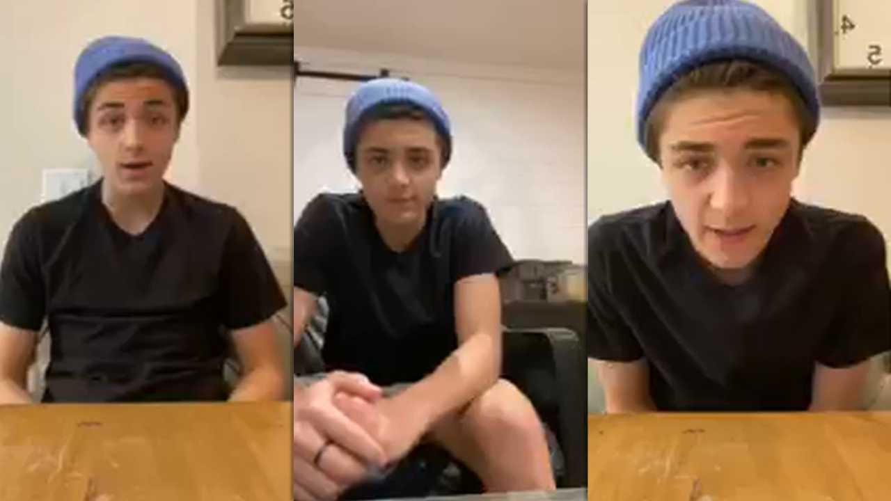 Asher Angel's Instagram Live Stream from April 2nd 2020.