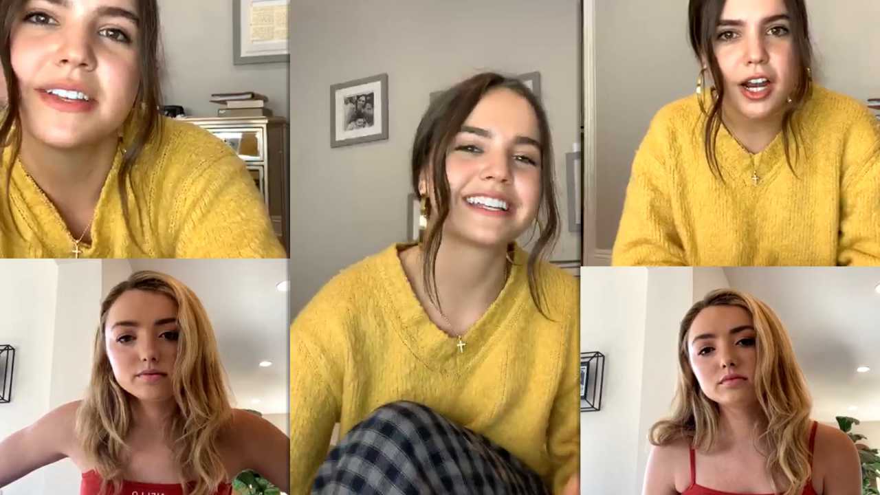 Bailee Madison's Instagram Live Stream with Peyton List from April 3rd 2020.