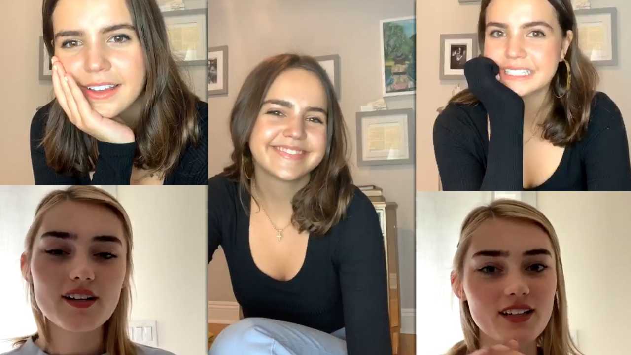Bailee Madison's Instagram Live Stream with Meg Donnelly from April 5th 2020.