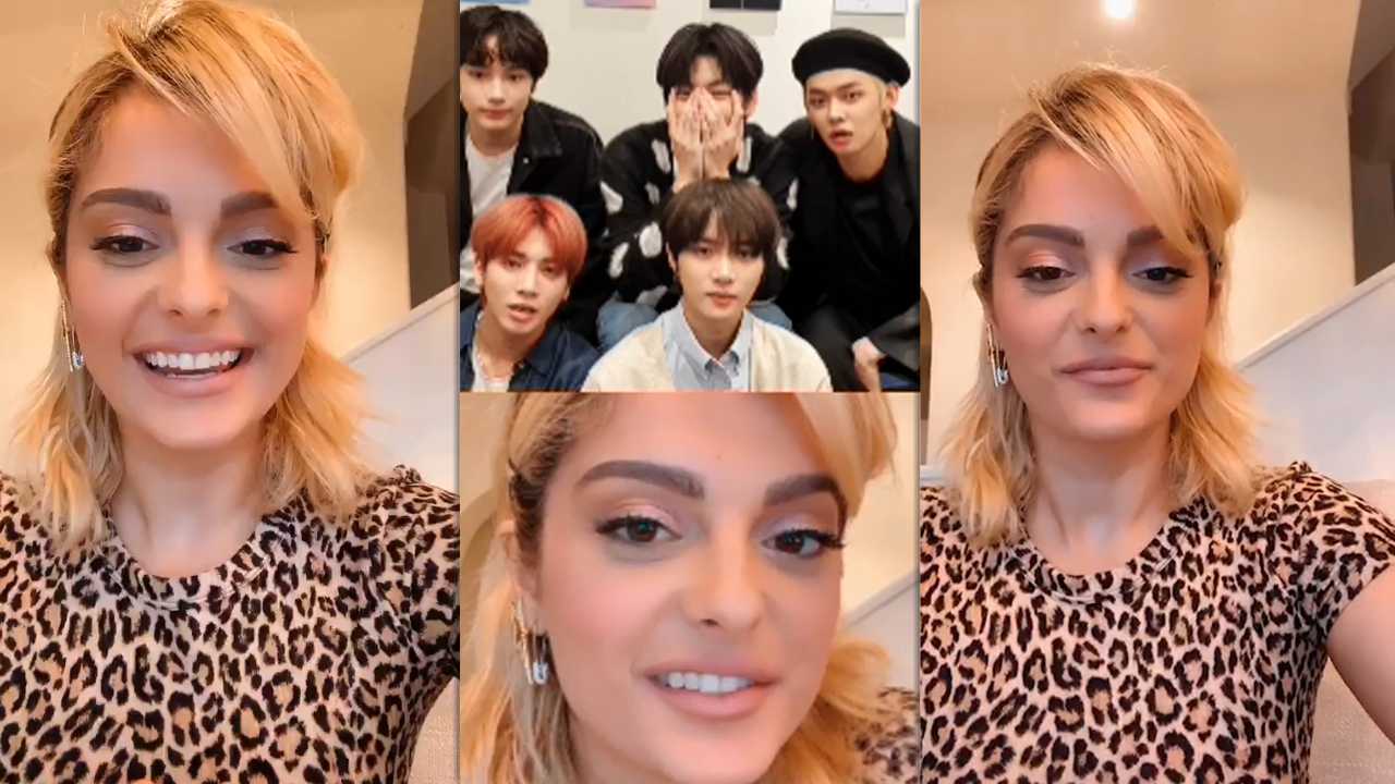 Bebe Rexha's Instagram Live Stream with TXT from April 7th 2020.