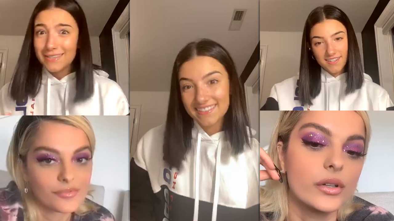 Charli D'Amelio's Instagram Live Stream with Bebe Rexha from April 10th 2020.