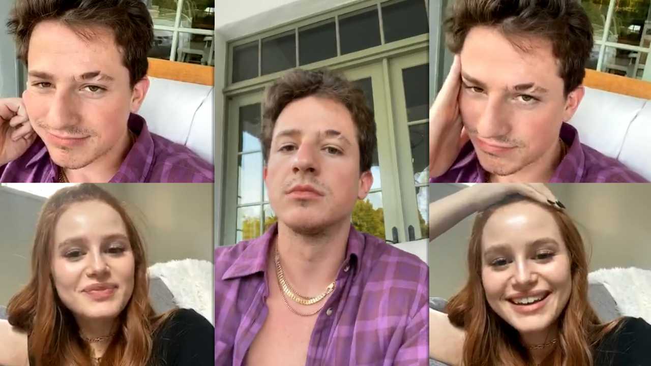 Charlie Puth's Instagram Live Stream with Madelaine Petsch from April 14th 2020.