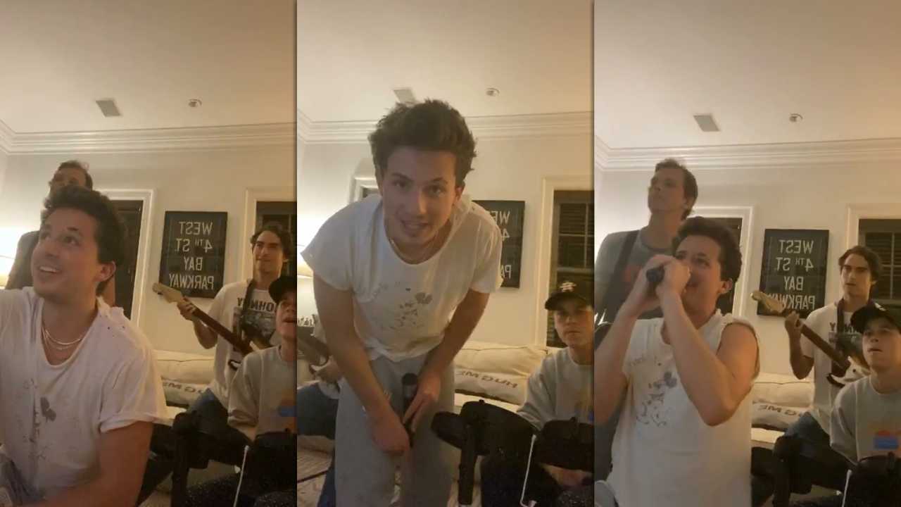 Charlie Puth's Instagram Live Stream from April 16th 2020.
