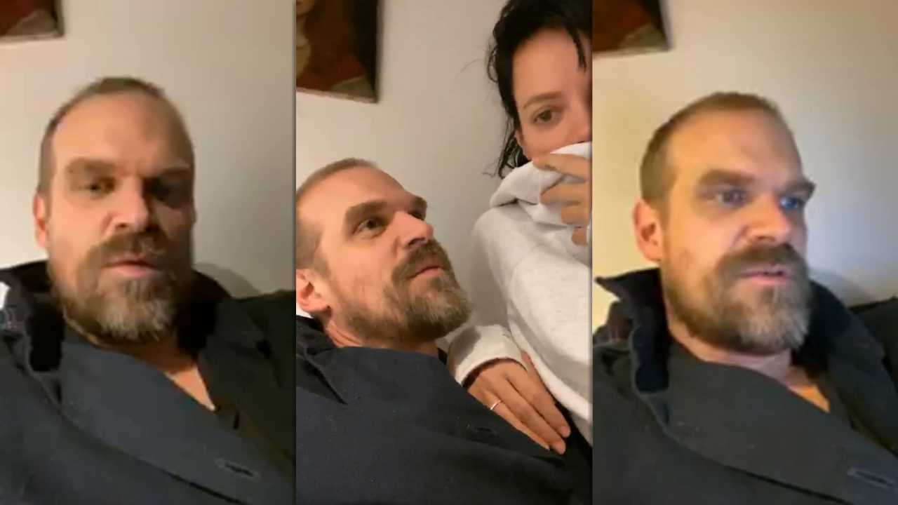 David Harbour's Instagram Live Stream from April 2nd 2020.
