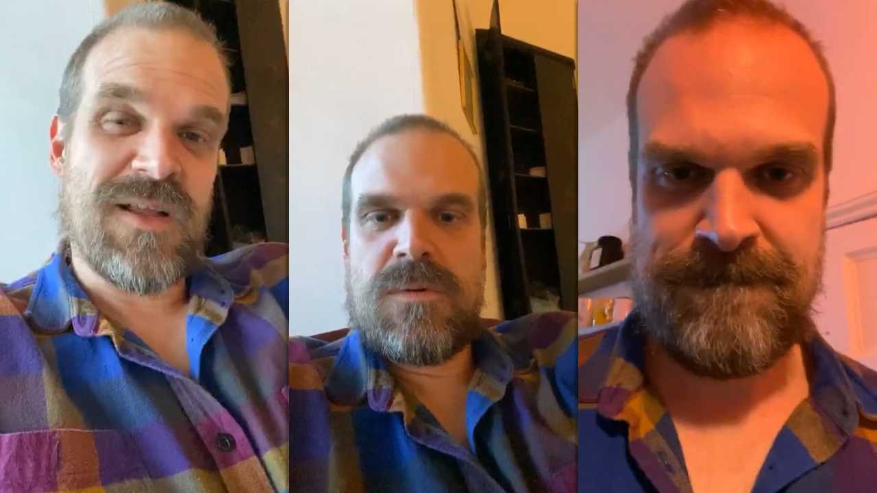 David Harbour's Instagram Live Stream from April 9th 2020.
