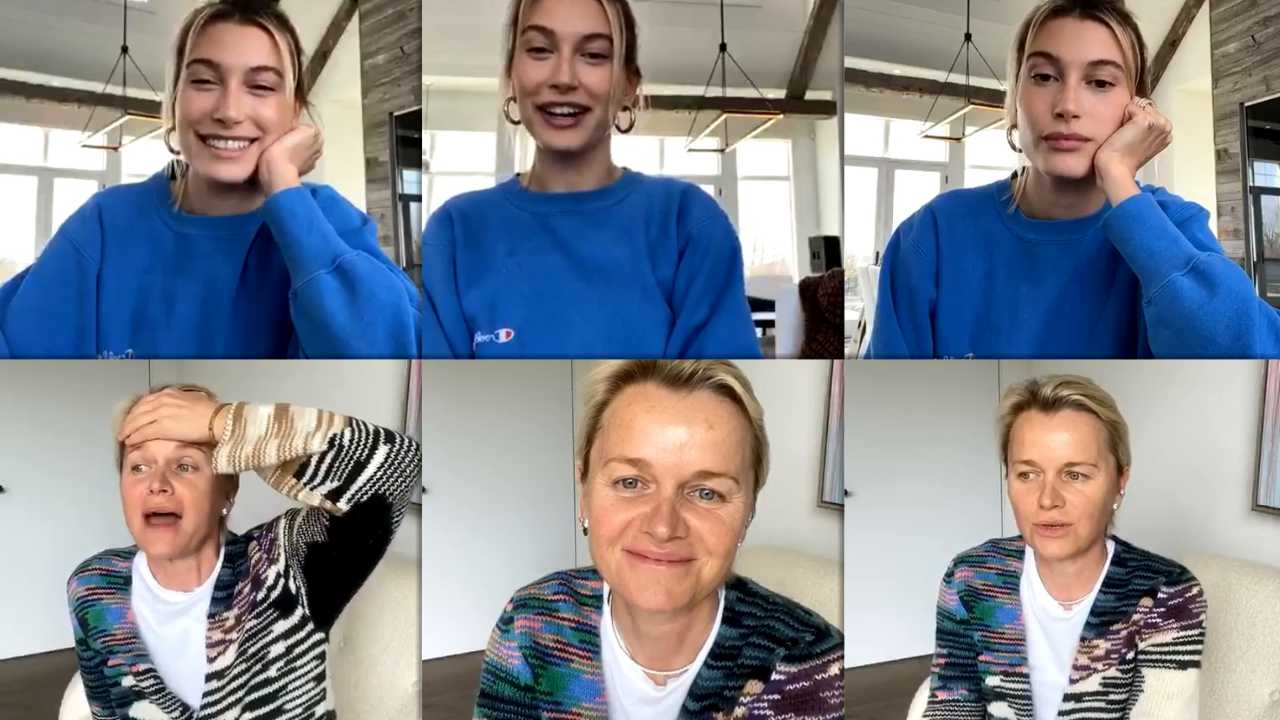 Hailey Baldwin's Instagram Live Stream from April 6th 2020.