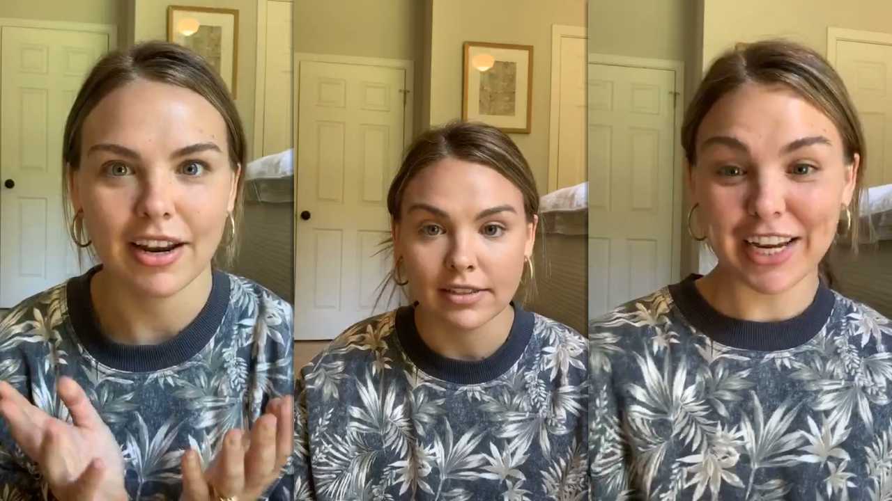 Hannah Brown's Instagram Live Stream from April 14th 2020.
