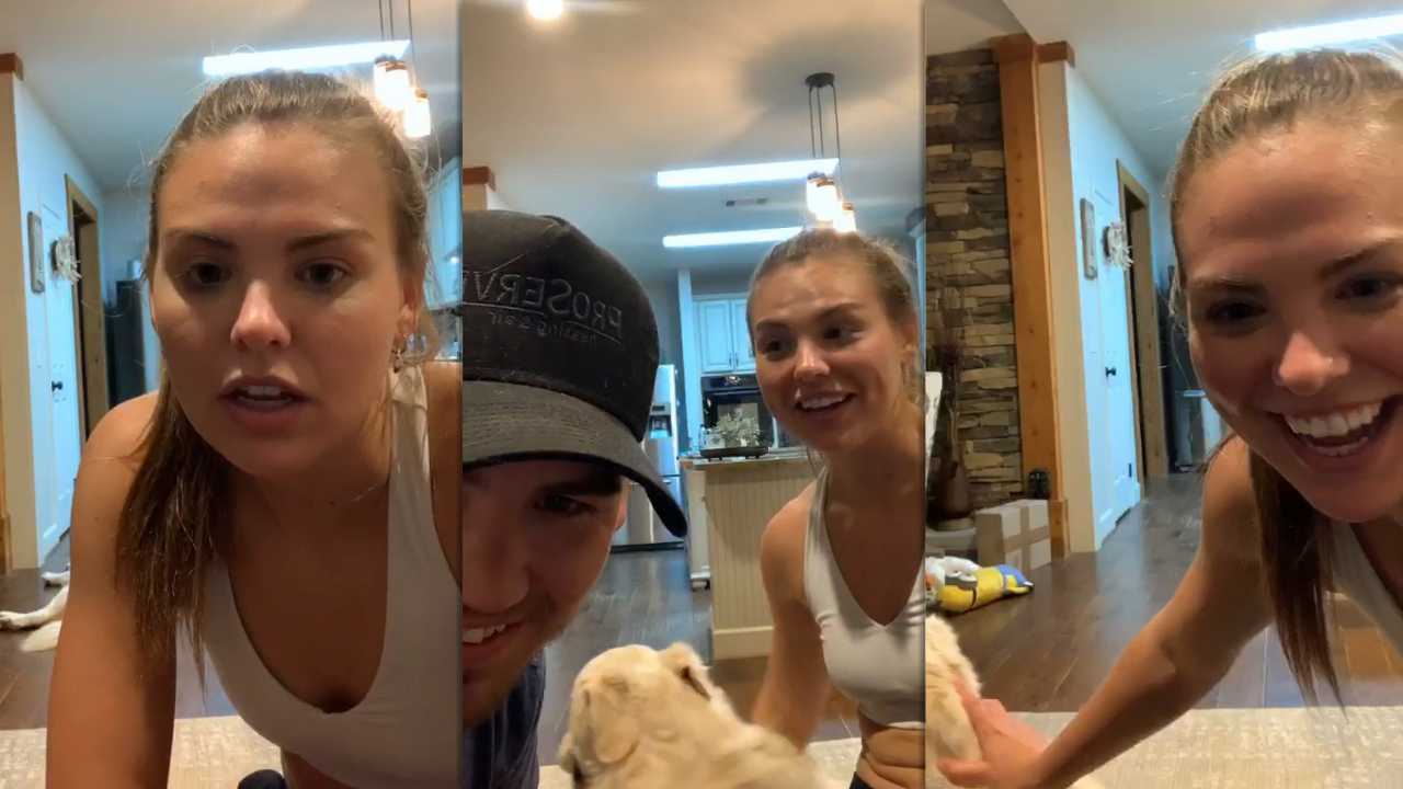 Hannah Brown's Instagram Live Stream from April 17th 2020.