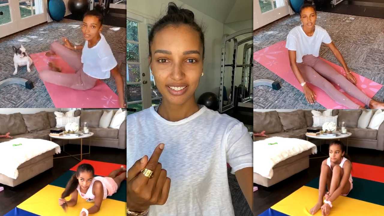 Jasmine Tookes's Instagram Live Stream from April 15th 2020.