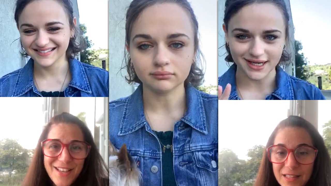Joey King's Instagram Live Stream from April 16th 2020.