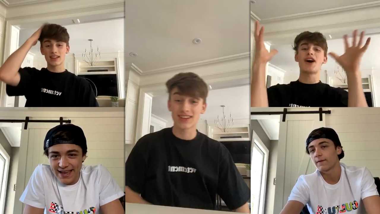Johnny Orlando's Instagram Live Stream with Asher Angel from April 7th 2020.