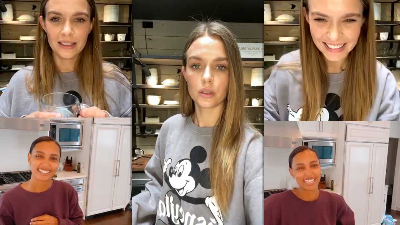 Josephine Skriver's Instagram Live Stream with Jasmine Tookes from April 13th 2020.