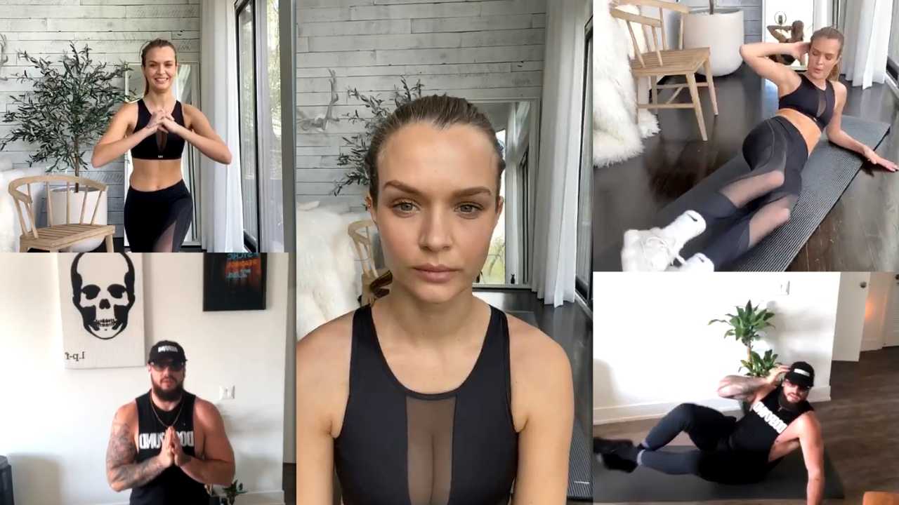 Josephine Skriver's Instagram Live Stream from April 1st 2020.