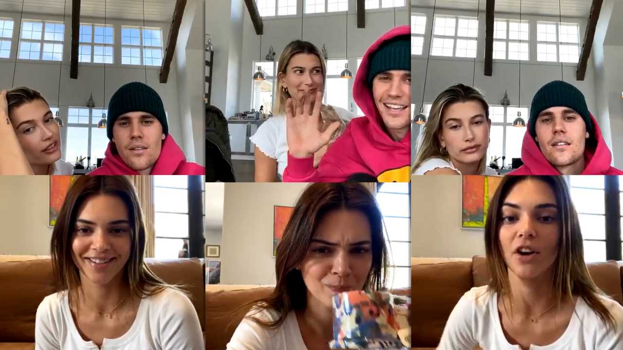 Justin Bieber's Instagram Live Stream with Kendall Jenner from April 5th 2020.