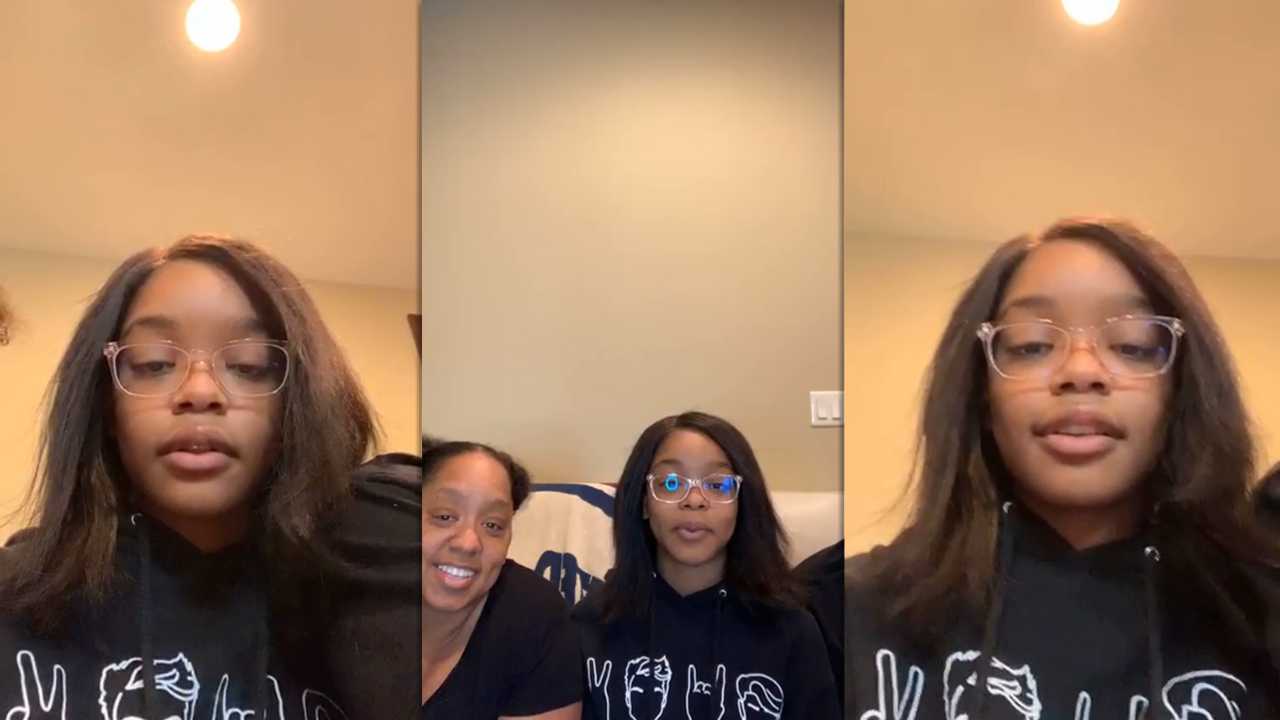 Marsai Martin's Instagram Live Stream from April 18th 2020.