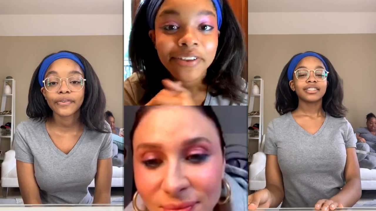 Marsai Martin's Instagram Live Stream from April 19th 2020.