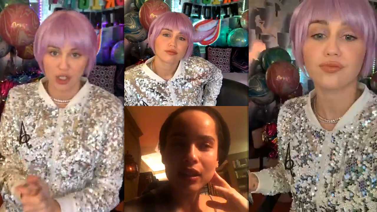 Miley Cyrus #BrightMinded Instagram Live Stream from April 1st 2020.