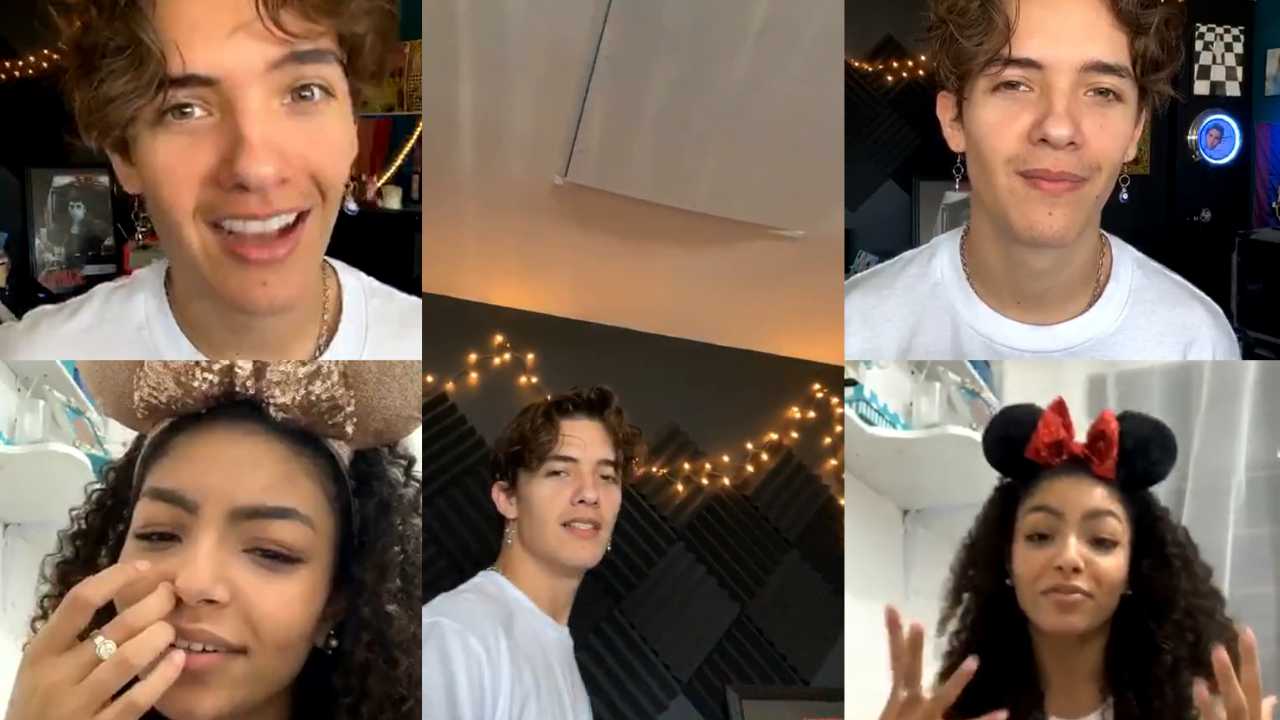 Noah Urrea's Instagram Live Stream with Any Gabrielly from April 21th 2020.