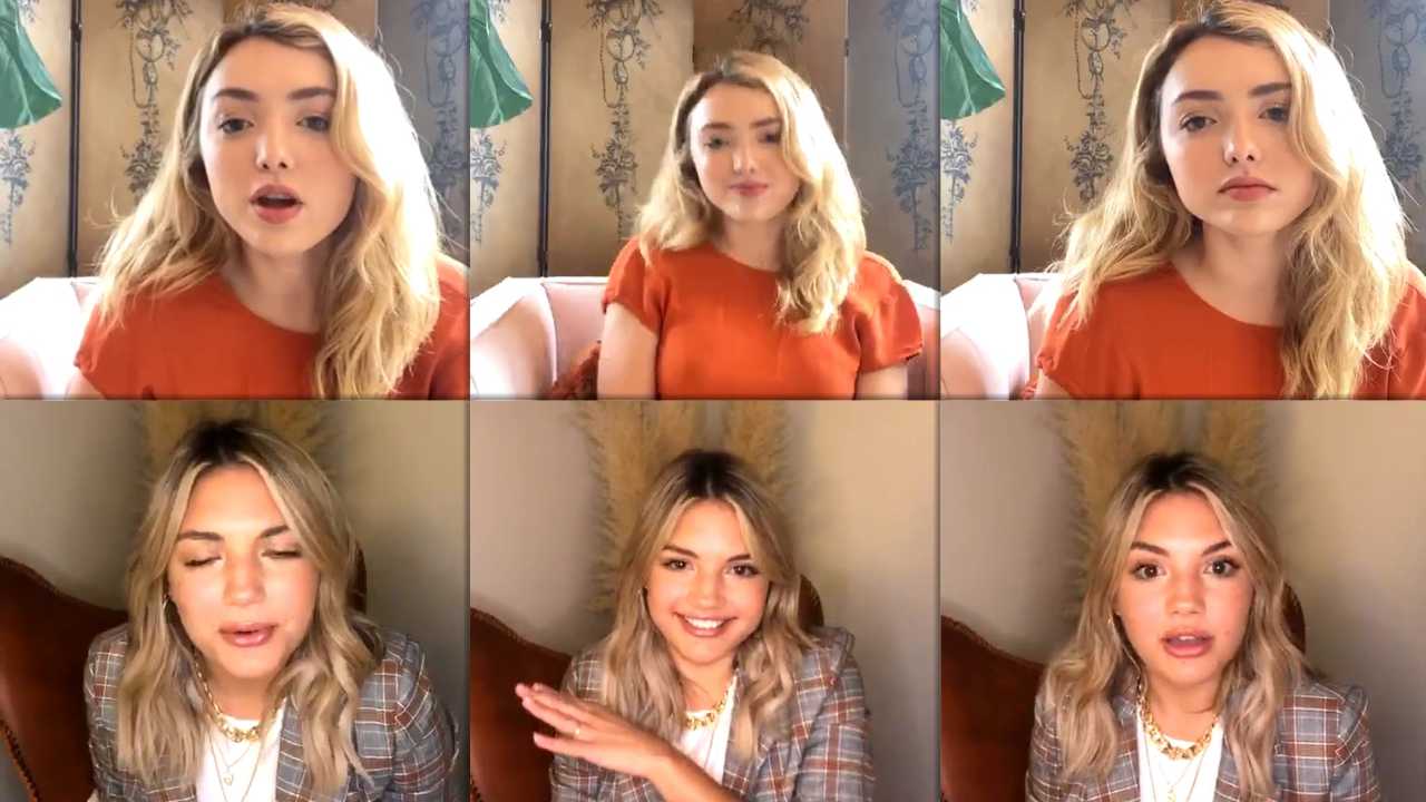 Peyton List's Instagram Live Stream from April 9th 2020.