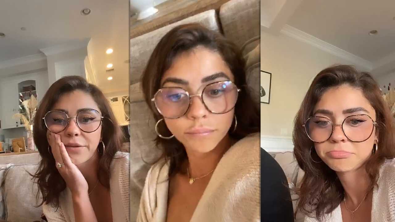Sarah Hyland's Instagram Live Stream with Wells Adams from April 8th 2020.