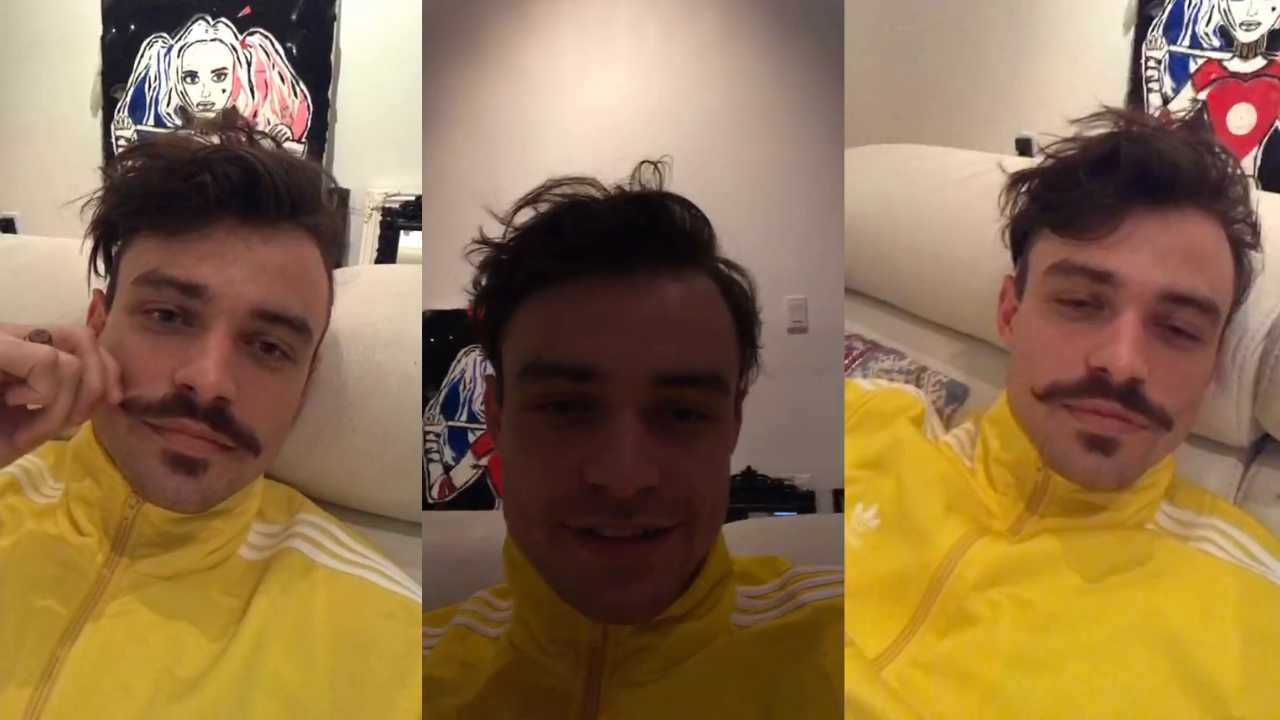 Thomas Doherty's Instagram Live Stream from April 21th 2020.