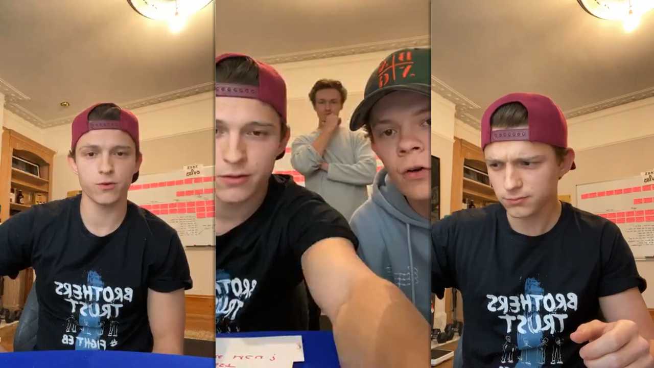 Tom Holland's Instagram Live Stream from April 29th 2020.