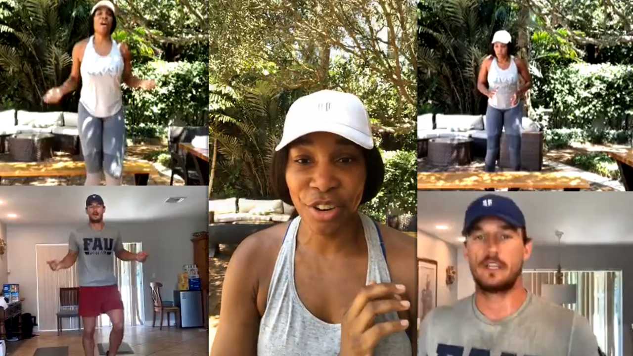 Venus Williams Instagram Live Stream with Tyler Cameron from April 27th 2020.
