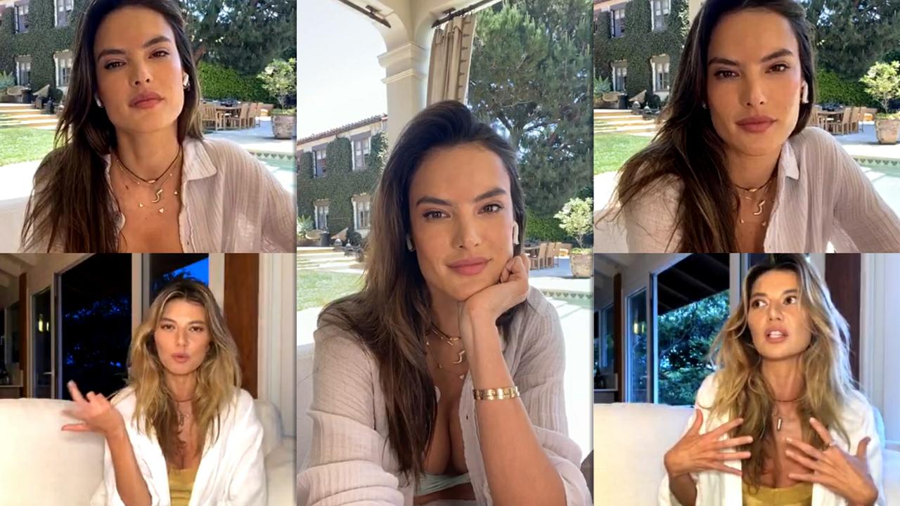 Alessandra Ambrosio's Instagram Live Stream from May 22th 2020.