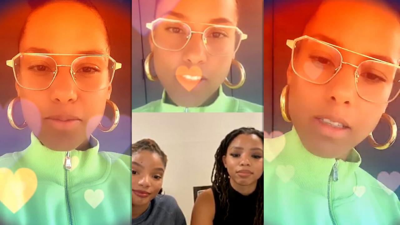Alicia Keys' Instagram Live Stream with Chloe x Halle from May 29th 2020.