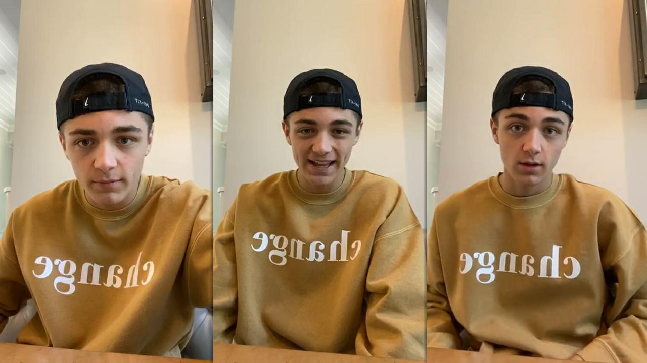 Asher Angel's Instagram Live Stream from May 27th 2020.