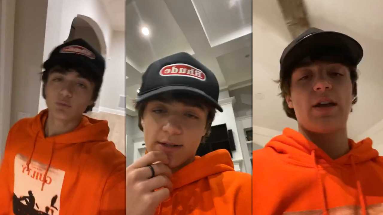 Asher Angel's Instagram Live Stream from May 7th 2020.