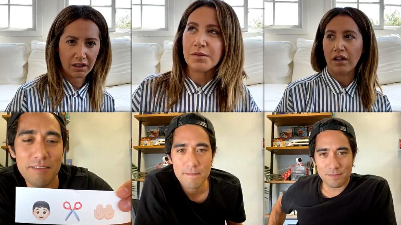 Ashley Tisdale's Instagram Live Stream with Zach King from May 22th 2020.