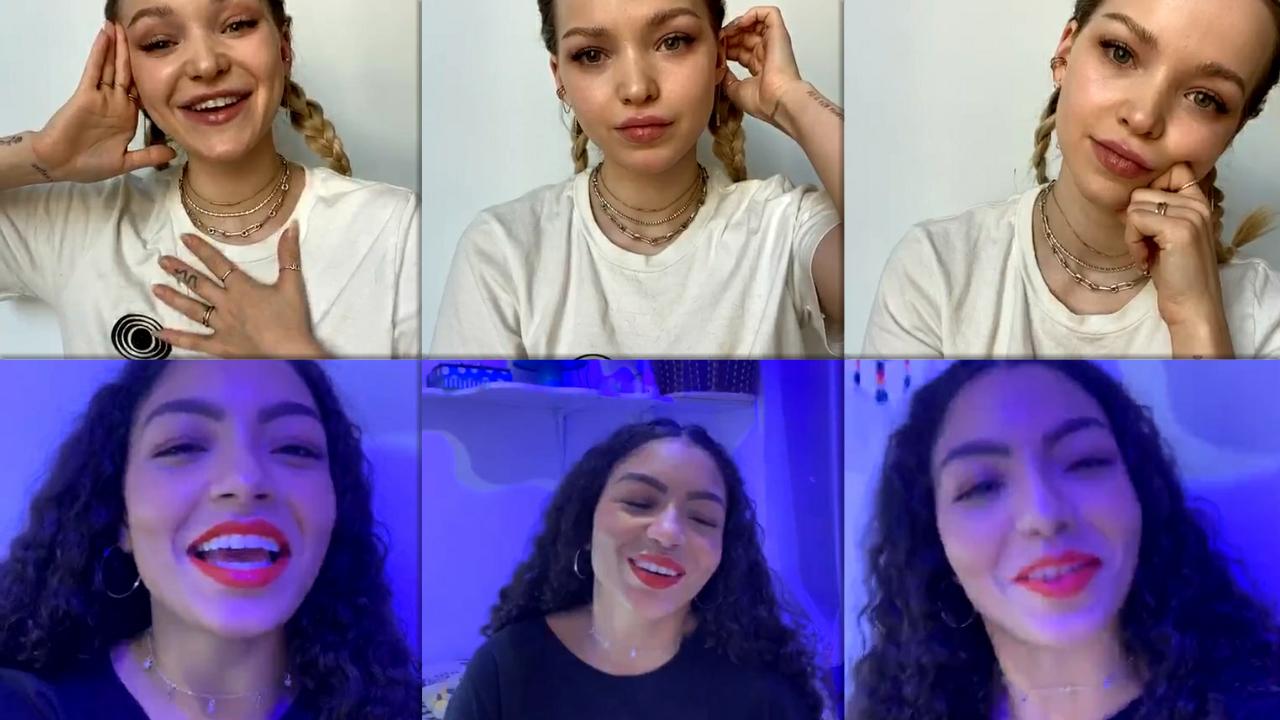Dove Cameron's Instagram Live Stream with Any Gabrielly from May 8th 2020.