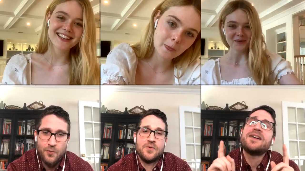 Elle Fanning's Instagram Live Stream from May 11th 2020.
