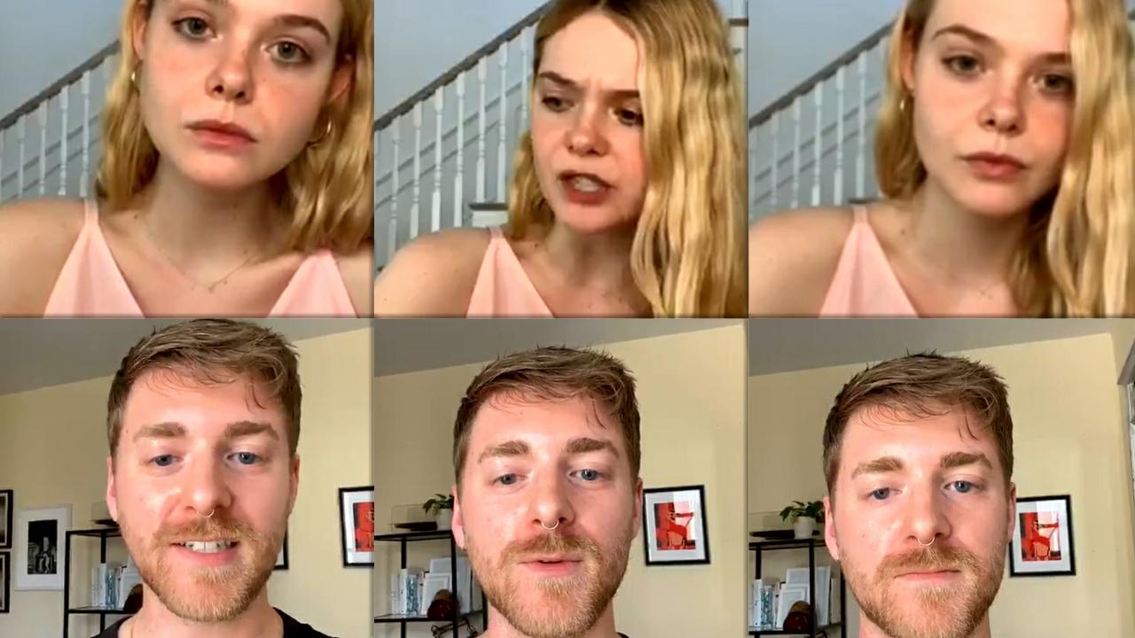 Elle Fanning's Instagram Live Stream from May 21th 2020.