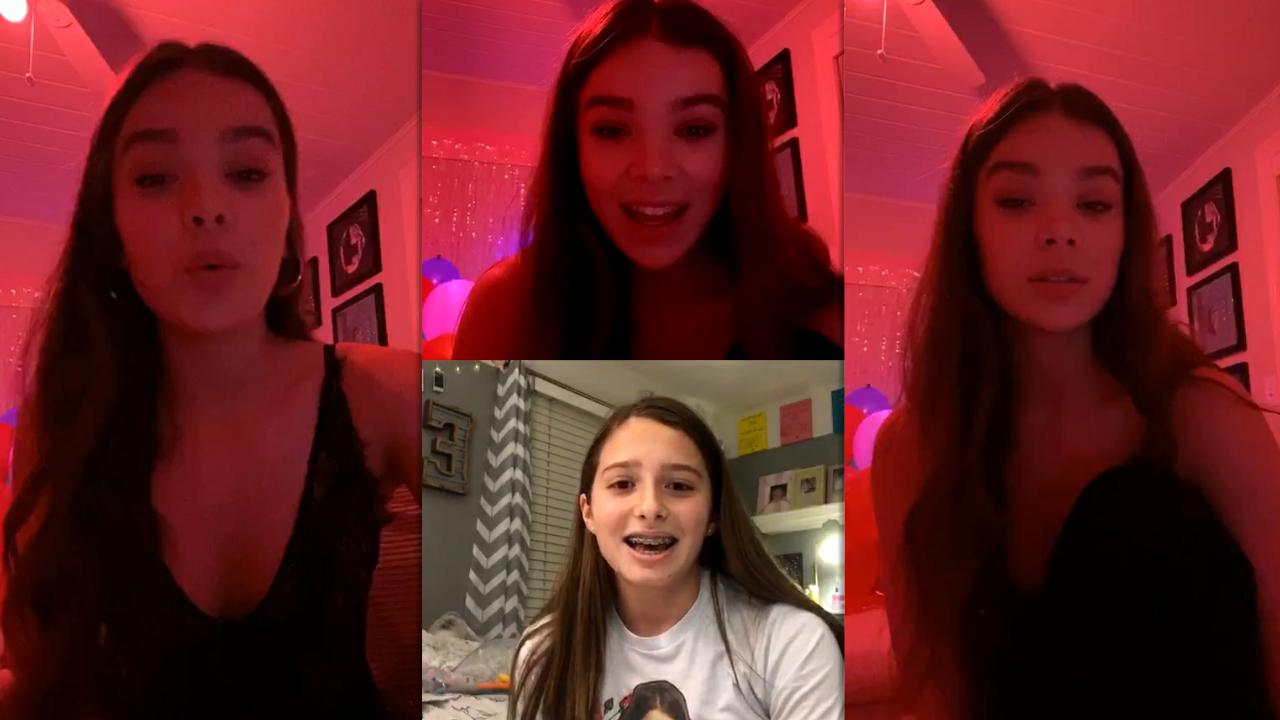 Hailee Steinfeld's Instagram Live Stream from May 7th 2020.