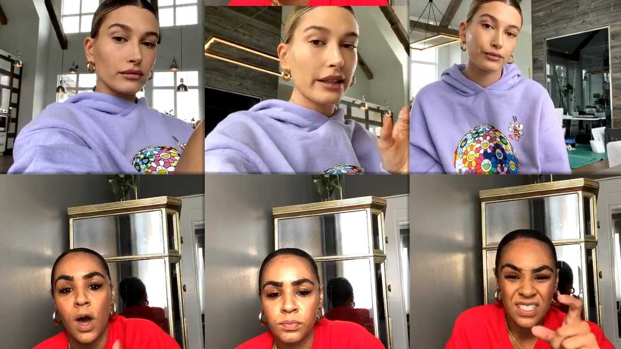 Hailey Baldwin-Bieber's Instagram Live Stream from May 15th 2020.